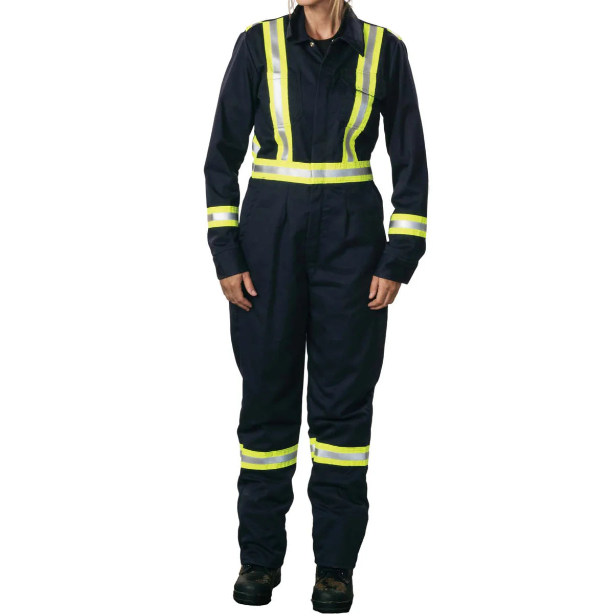 COVERALL FR N DOUBLÉE 88% COT 12%NYLON FEMME MARINE 1175US7-NAVY