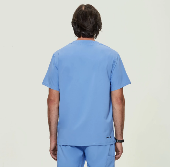 Haut d'uniforme Chlorophylle unisexe bleu #12127