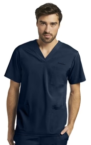 Haut d'uniforme White Cross Fit col en V pour homme #2263