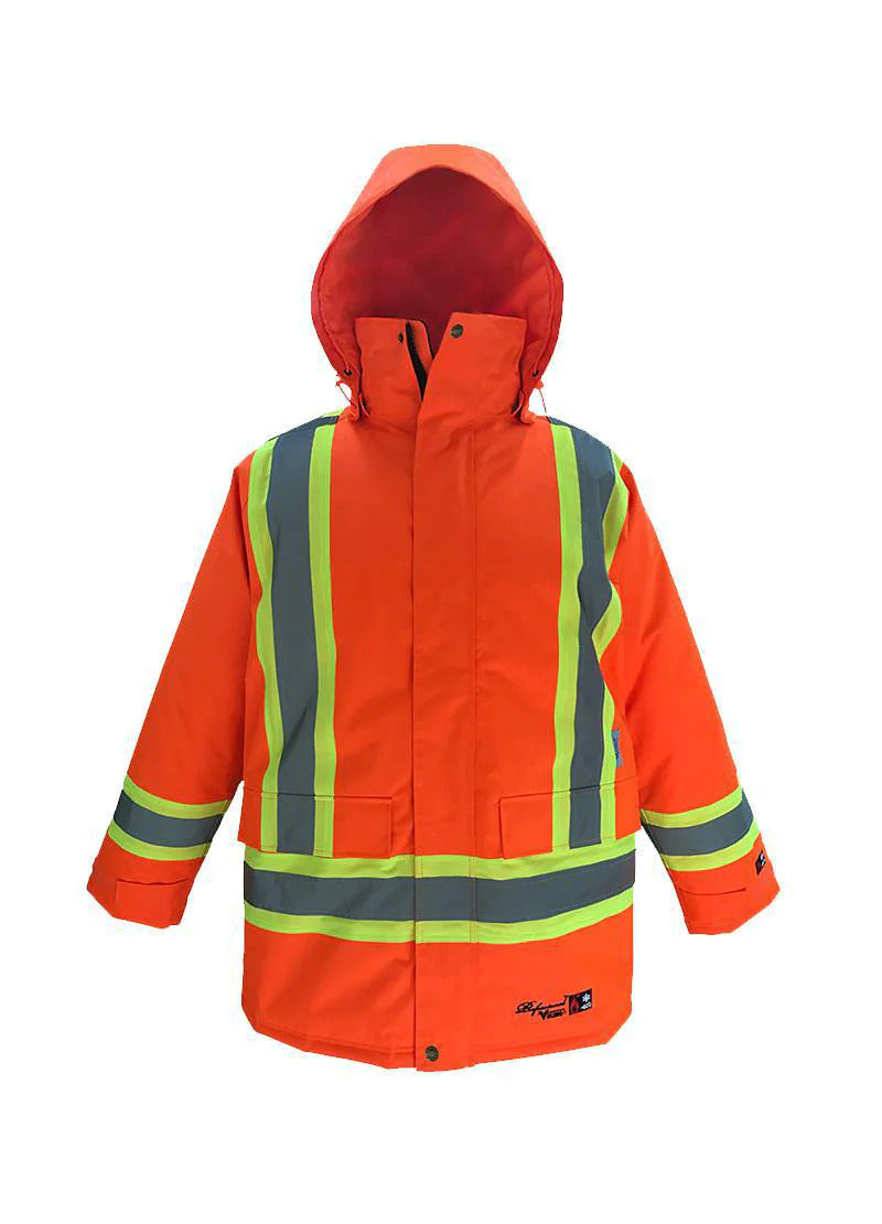 MANTEAU A CAPUCHON VIKING ORANGE B/REFL. IGNIFUGE 3957FRJ-O