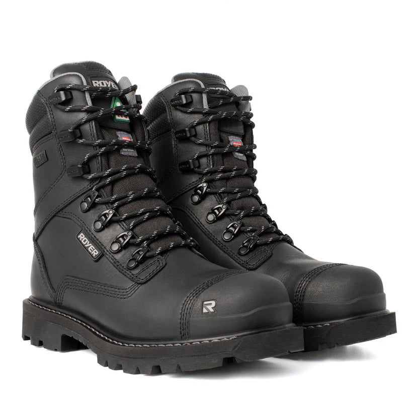 Botte Royer Revolt 8'' noir pour femme avec semelle Vibram - 4900RT