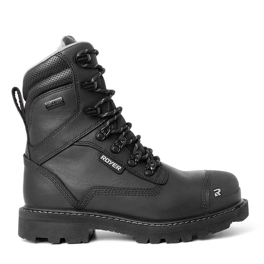 Botte Royer Revolt 8'' noir pour femme avec semelle Vibram - 4900RT