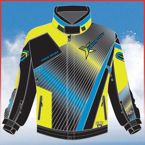 CHOKO XELERATOR LIME/SKY BLUE COAT GR: M - 90-55JKSF6