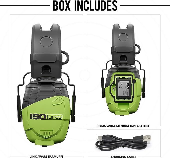 ISOTUNES LINK AWARE BLUETOOTH GREEN SHELL 25 NRR IT-34