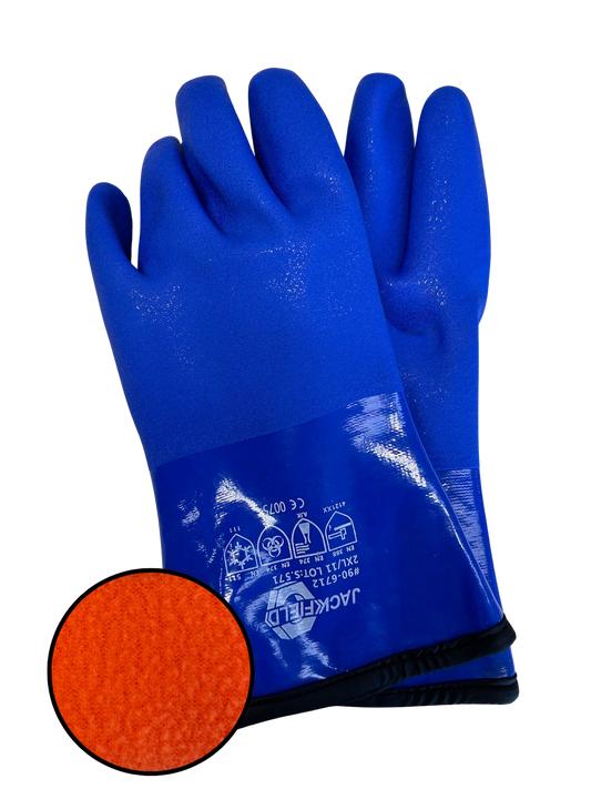 PVC gloves with fleece lining JACKFIELS 90-6712