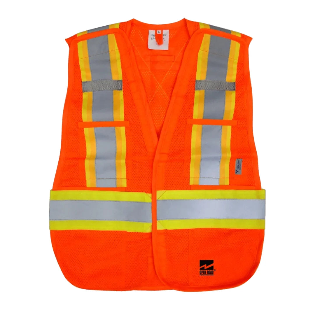 VESTE DE SÉCURITÉ ORANGE VELCRO ÉPAULE 6115-O