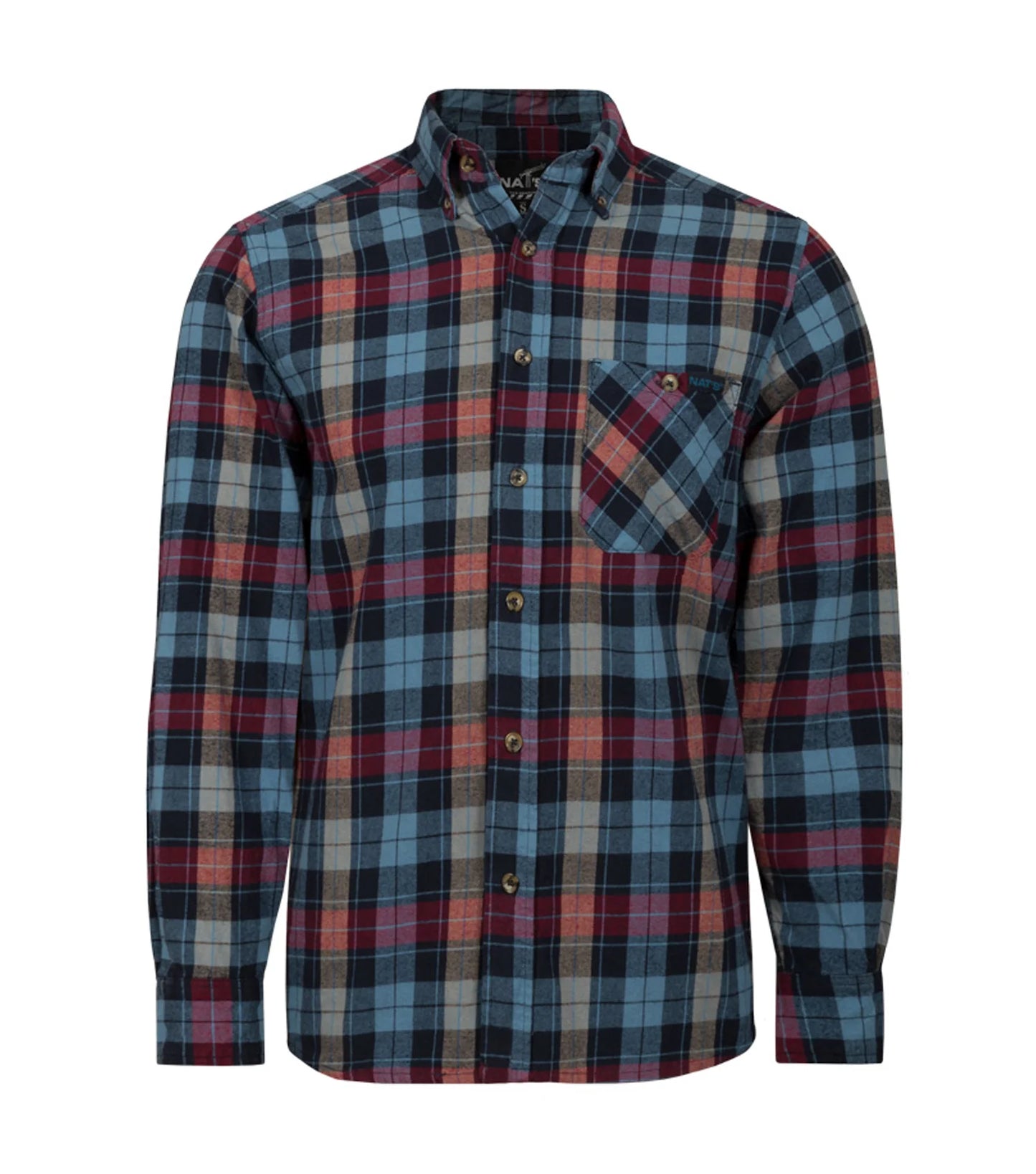 CHEMISE NATS EN FLANELLE BLEU GR:XL