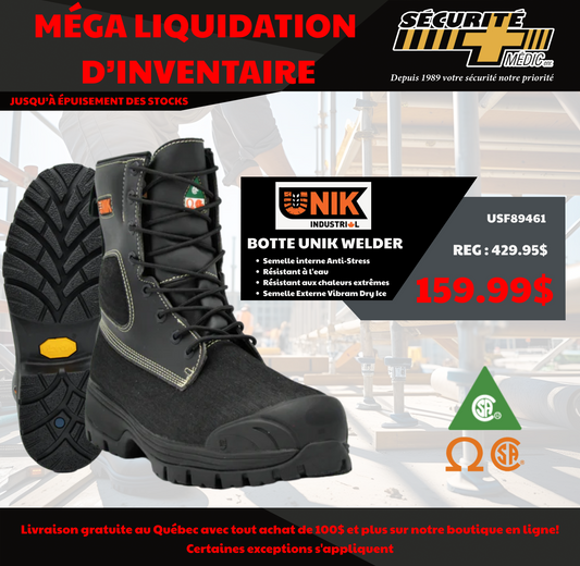 LA ROOFERS Work Boots, Synthetic Leather USF89461