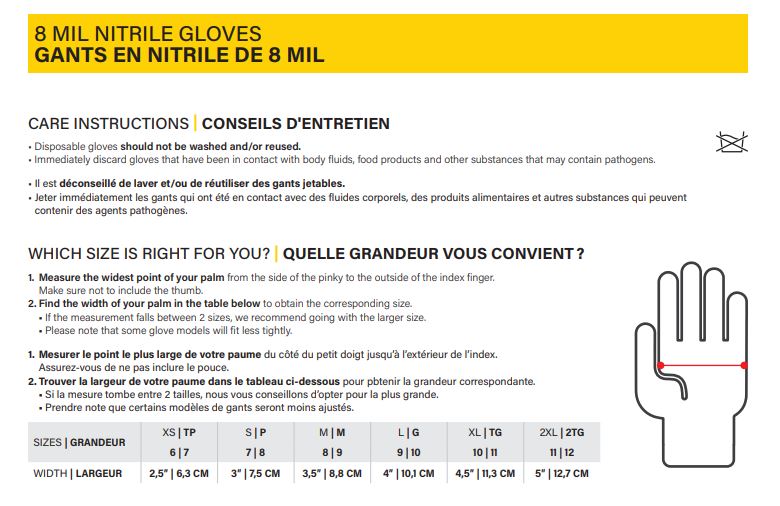 BLACK TEXTURED NITRILE GLOVE 8 MIL POWDER FREE 50/ BOX - 792458D