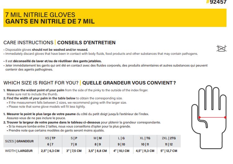 GANT NITRILE TEXTURÉ ORANGE 7 MIL NON POUDRÉ 50/ BTE - 792457D