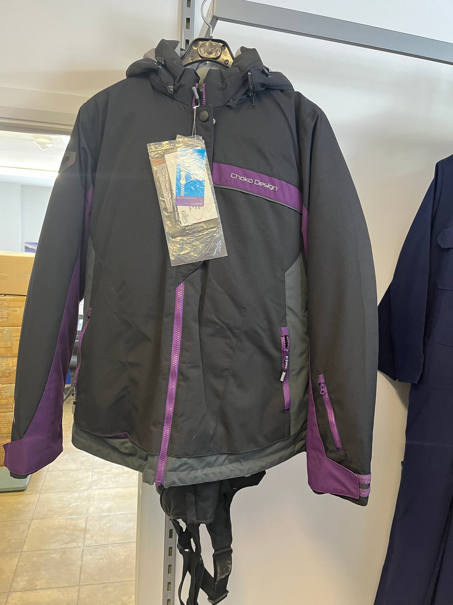 ENSEMBLE CHOKO POUR DAME NORDIK NOIR/PRUNE GR: L