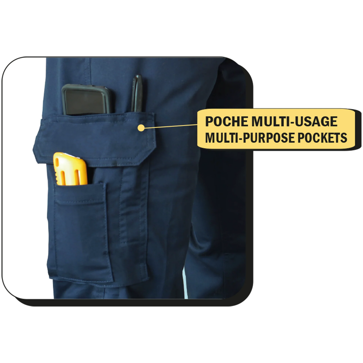 PANTALON DE TRAVAIL GATT'S EXT HI-VIZ CARGO 011EX4