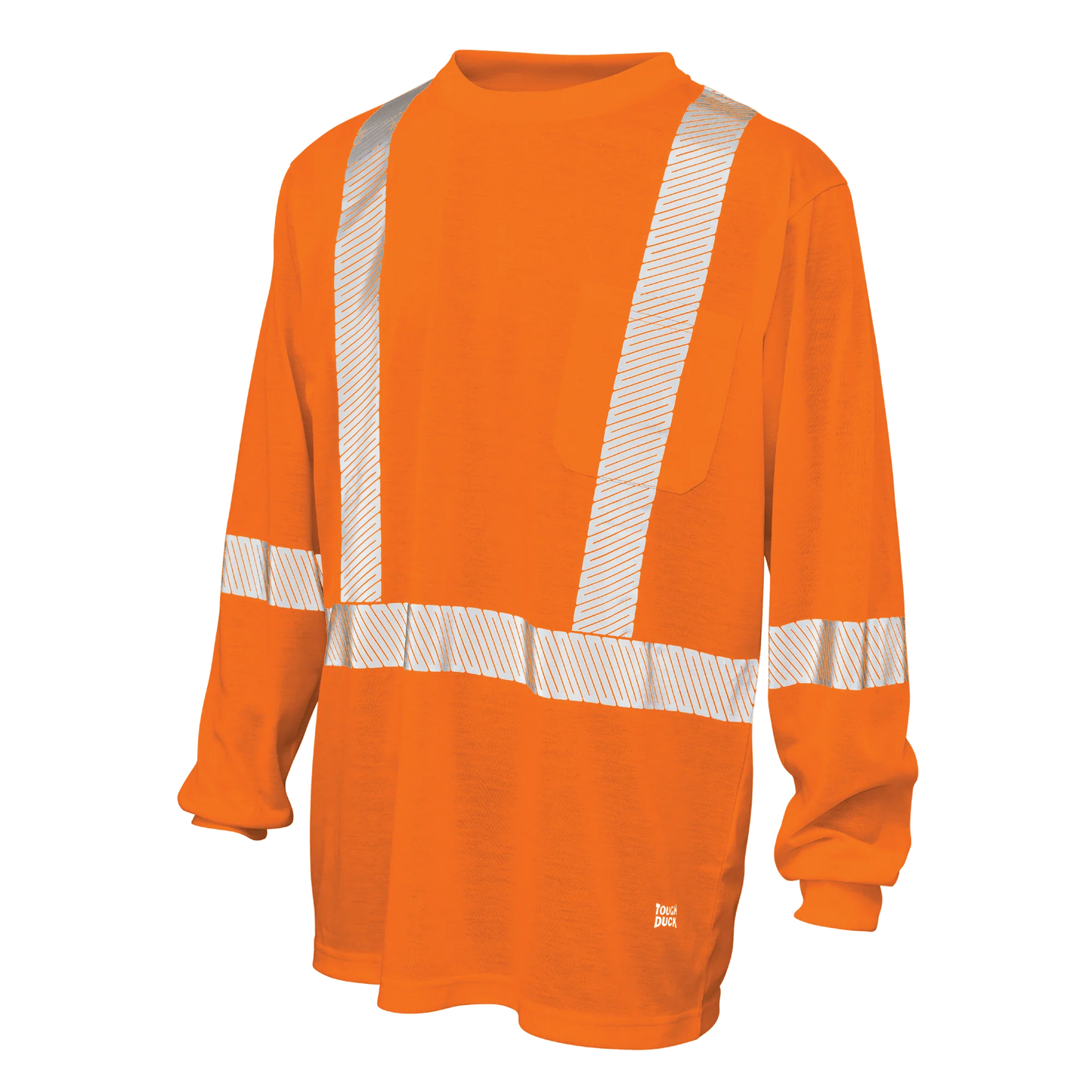 CHANDAIL DE SÉCURITÉ ORANGE TOUGH DUCK M/LONGUE B/GRISE GR.L ST22-OR-L