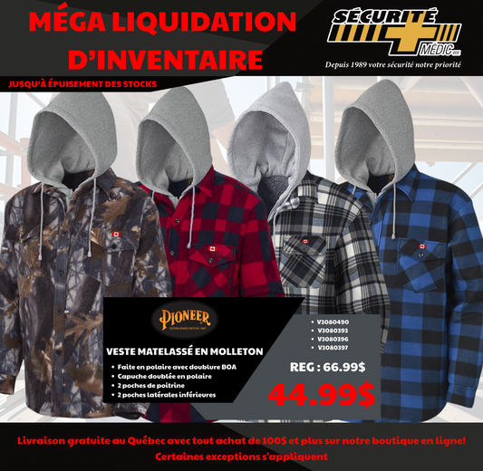 Chandail à capuchon matelassé en molleton - V3080393