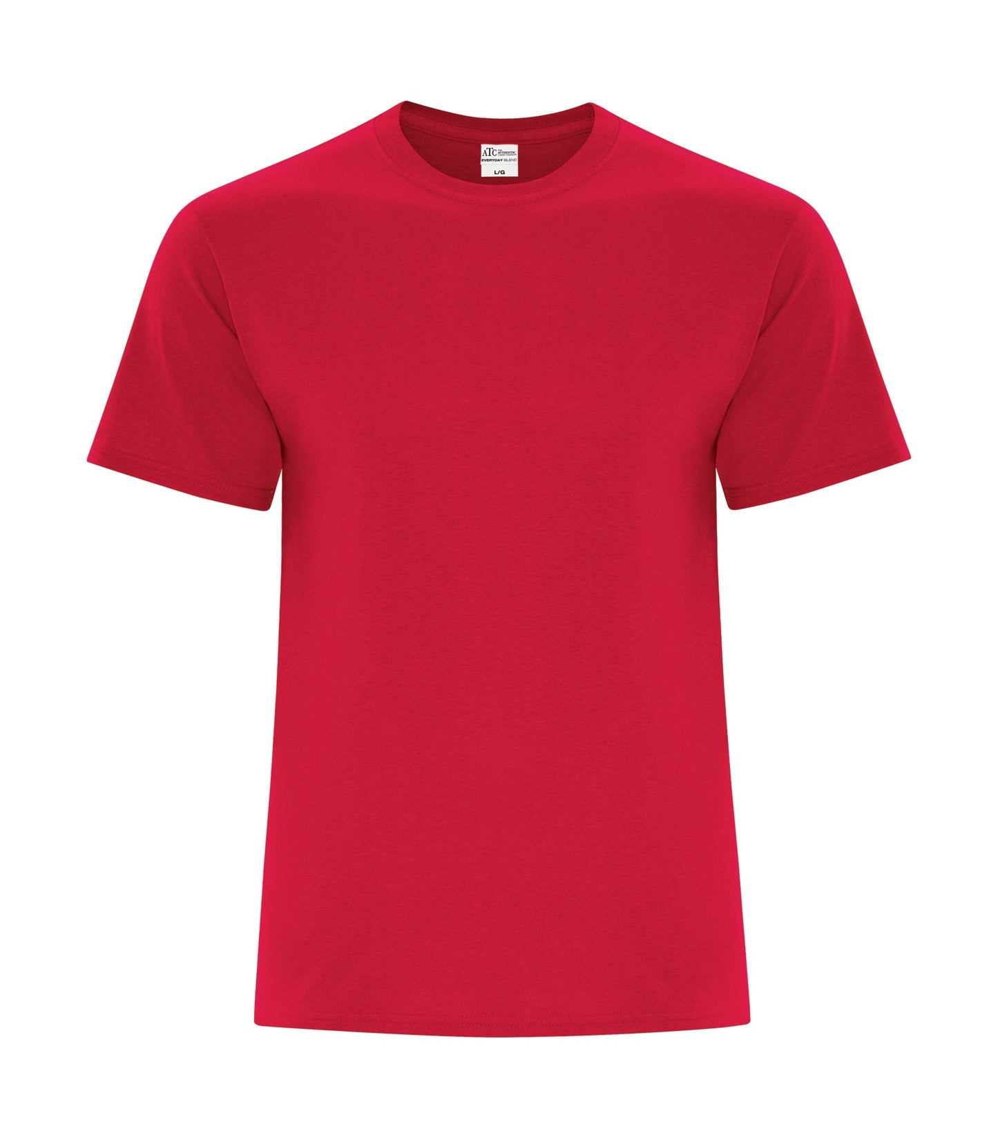 T-SHIRT ROUGE SANS POCHE 50/50 COTON/POLYESTER ATC5050-ROUGE