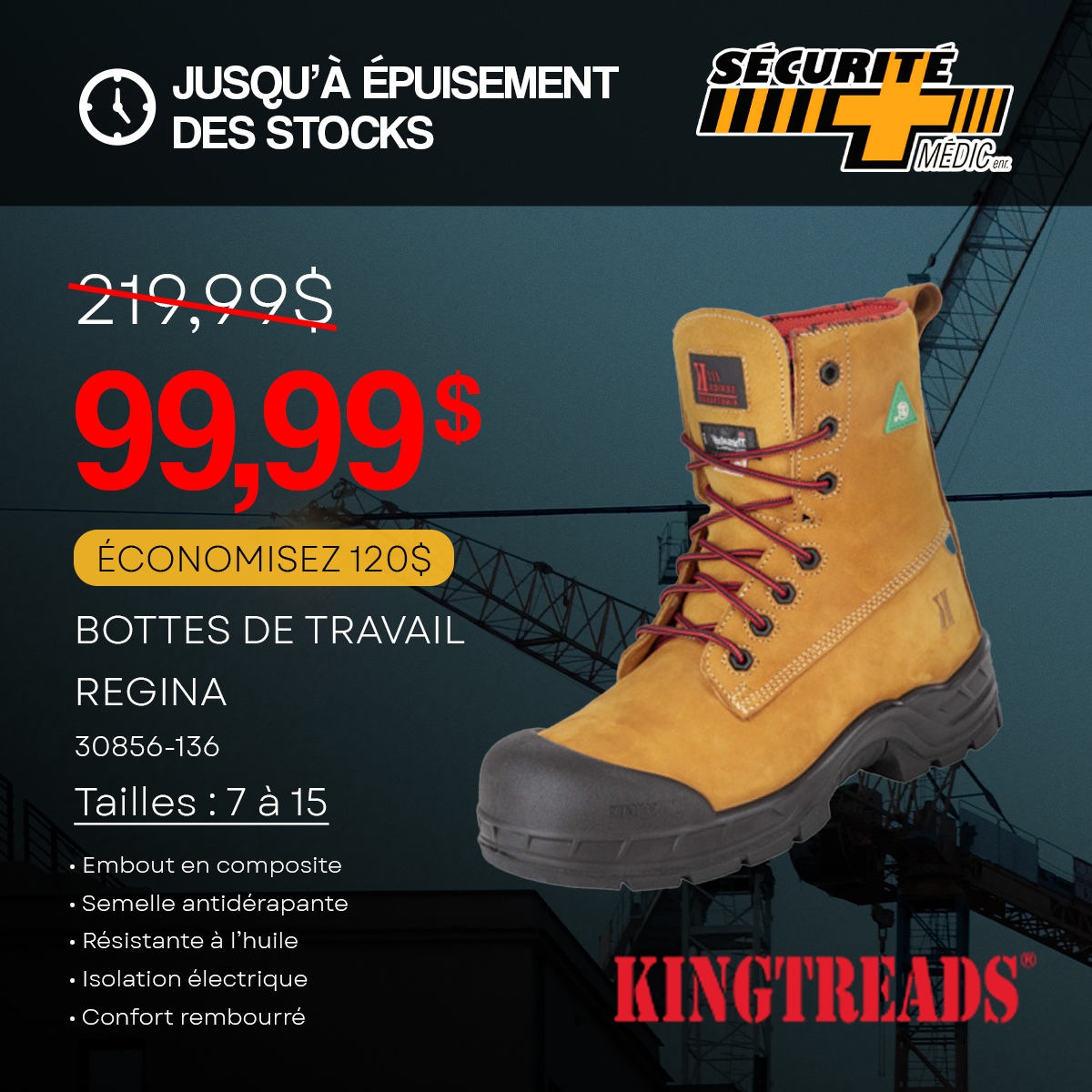 BOTTE KINGTREADS CSA TAN 30856-136