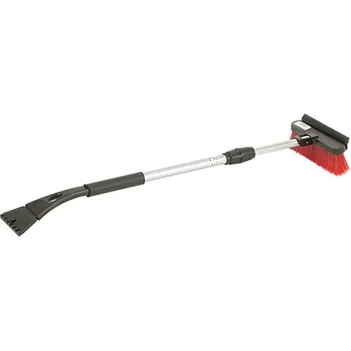 Snow Brushes, Telescopic, Nylon Polyethylene Blade, 36" Length, Red - NE440
