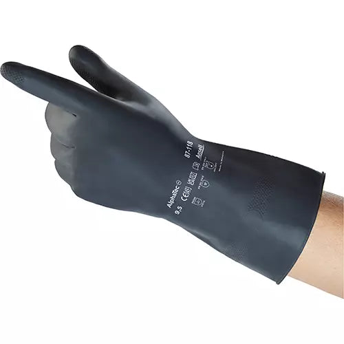 MARIGOLD BLACK RUBBER GLOVE LARGE