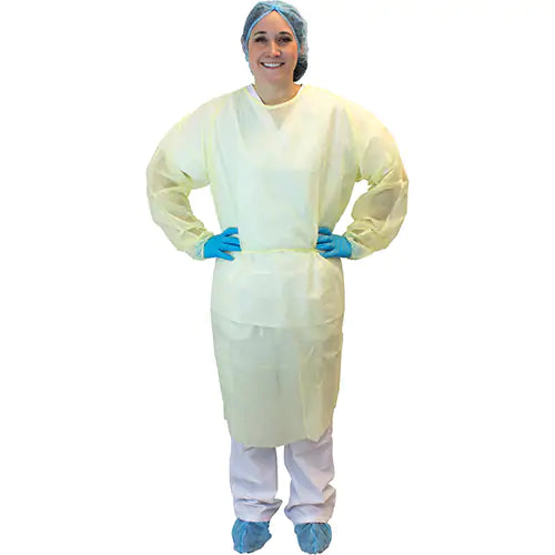 BLOUSE D'ISOLEMENT AVEC ATTACHES JAUNE 50/CS GR.XL SDM160