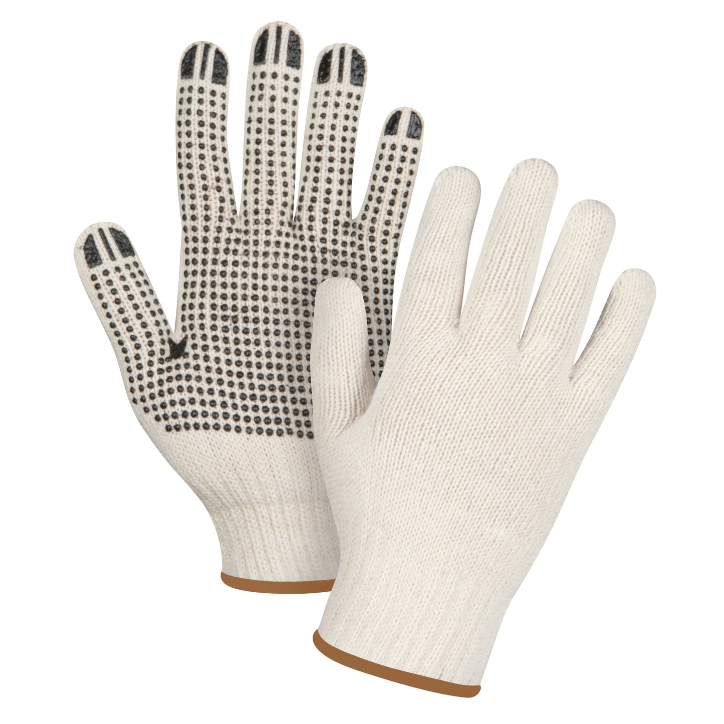 GANTS À POIS POLY/COTON CALIBRE 7 (PQT/12)