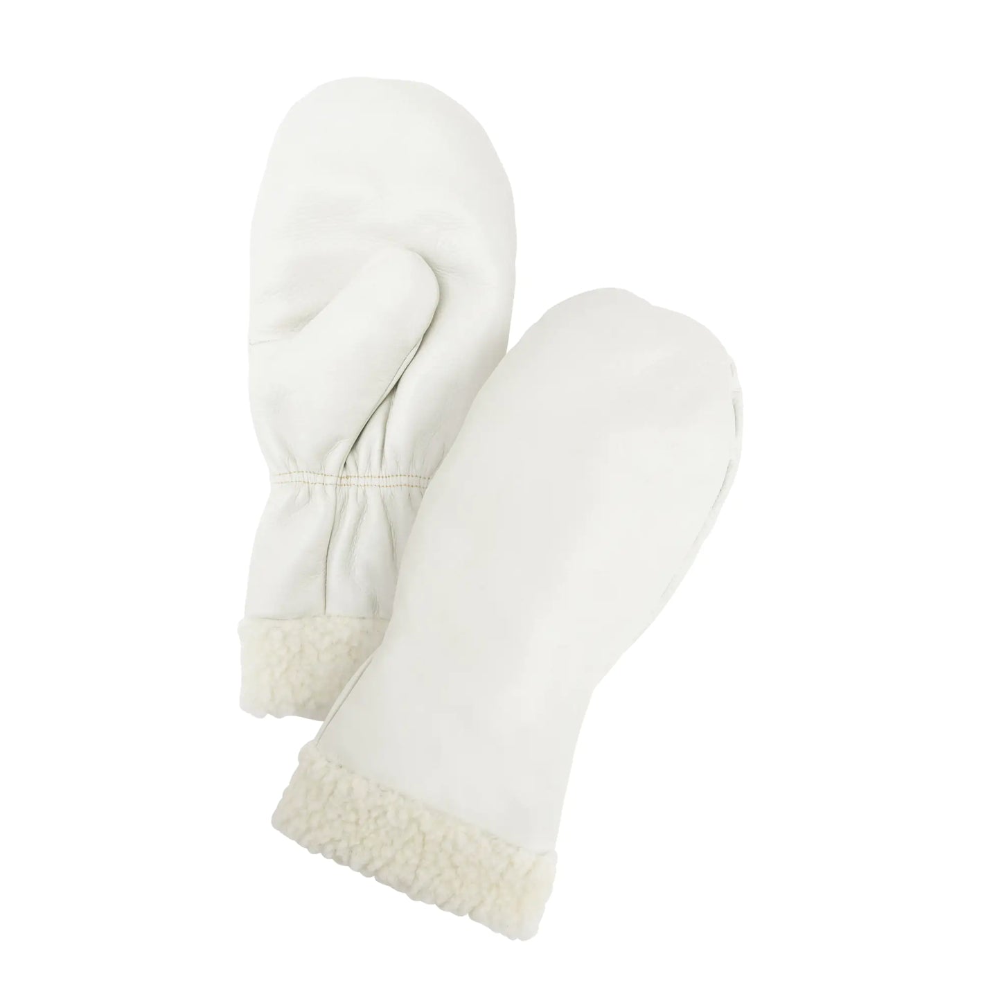 Winter mittens in premium grain leather lined with boa Size Large ZENITH SGF640