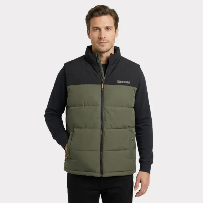 VESTE SANS MANCHE CAT ARMY MOSS BLACK CATW12430-355