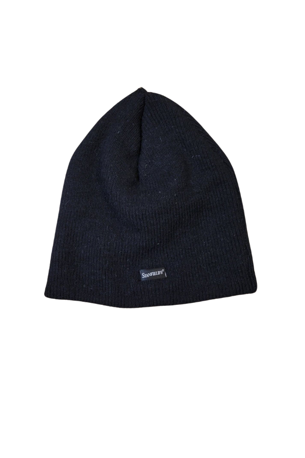TUQUE STANDFIELD EN LAINE NOIR