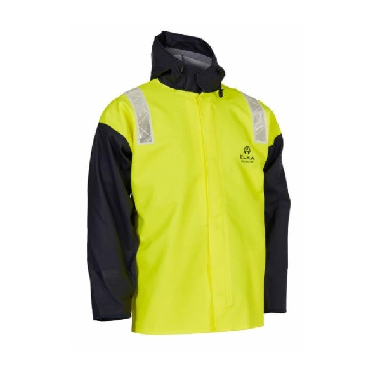 VESTE ELKA JAUNE/BLEU AVEC FERMETURE ÉCLAIR 179804ES