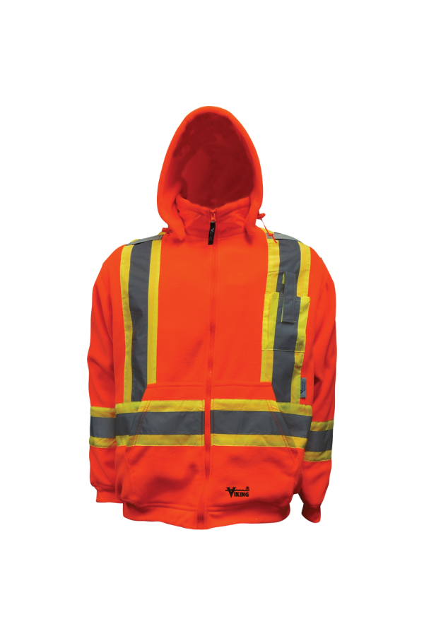 VESTE A CAPUCHON HIV VIKING ORANGE OU NOIR 6420JO