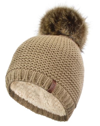 TUQUE LASKA POUR FEMME AVEC POMPON O/S