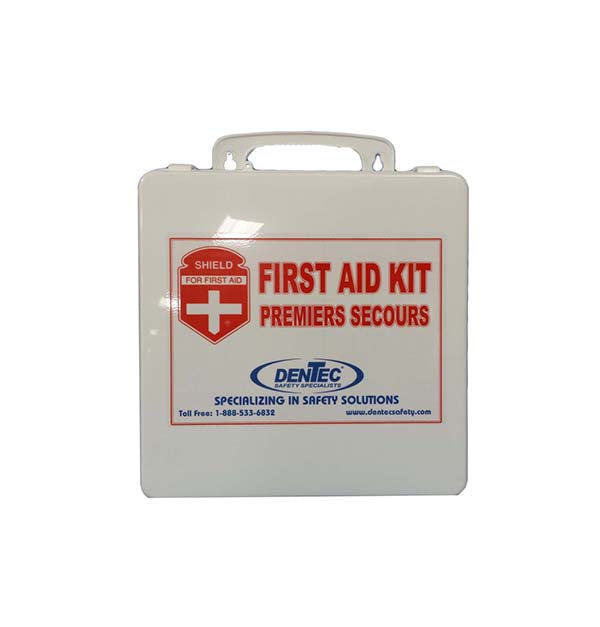 EMPTY PLASTIC FIRST AID BOX 9.5 X 9.5 X 3 DENTEC 80-1805-0