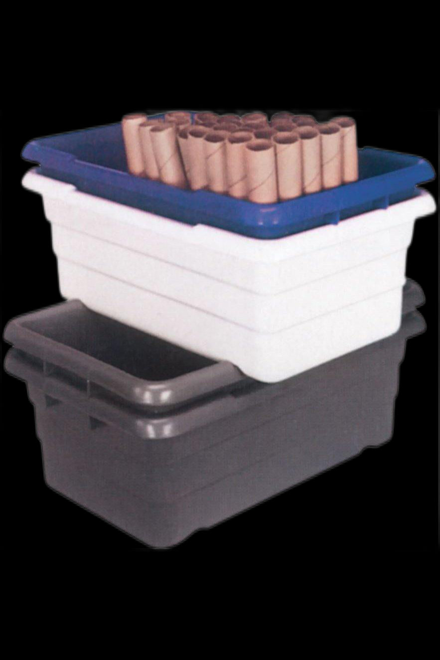 Bacs empilables en croisé, 16" la x p x 8,5" h, Blanc CD248