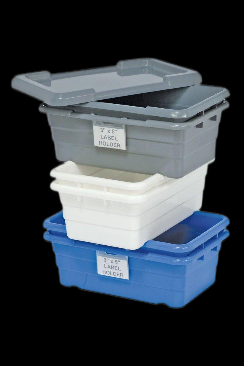 Bacs empilables en croisé, 11" la x 17,25" p x 12" h, Blanc CD585