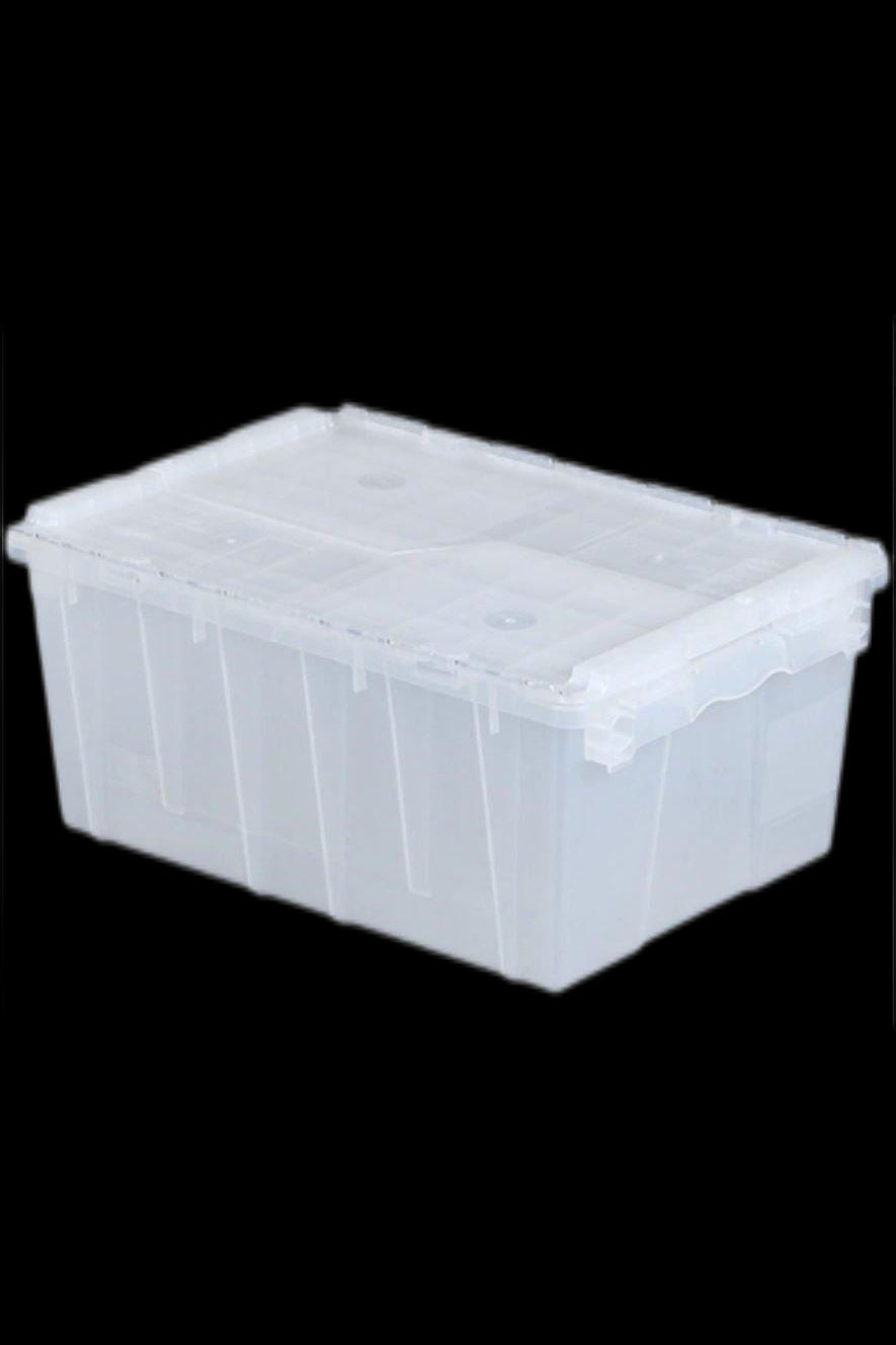 Contenants de distribution Flipak en plastique polypropylène (PP), 21,8" x 15,2" x 9,3", Transparent CF558