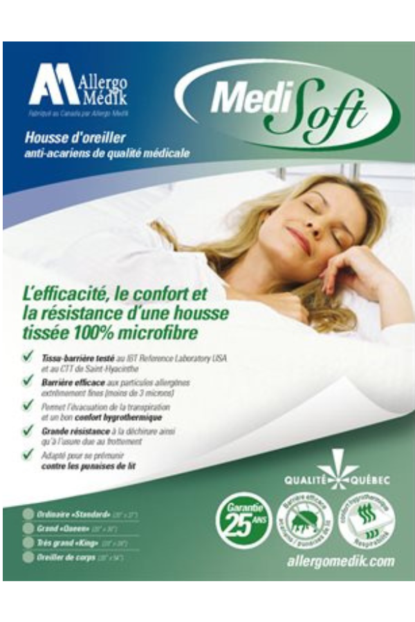 Couvre-oreiller anti-acariens MÉDI-SOFT