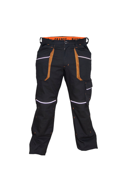 Pantalon de travail multi-poches avec ouverture genouillère, Style : HOUSTON