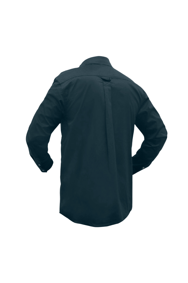 Chemise stretch à manches longues avec boutons-pression, Style : JUSTIN