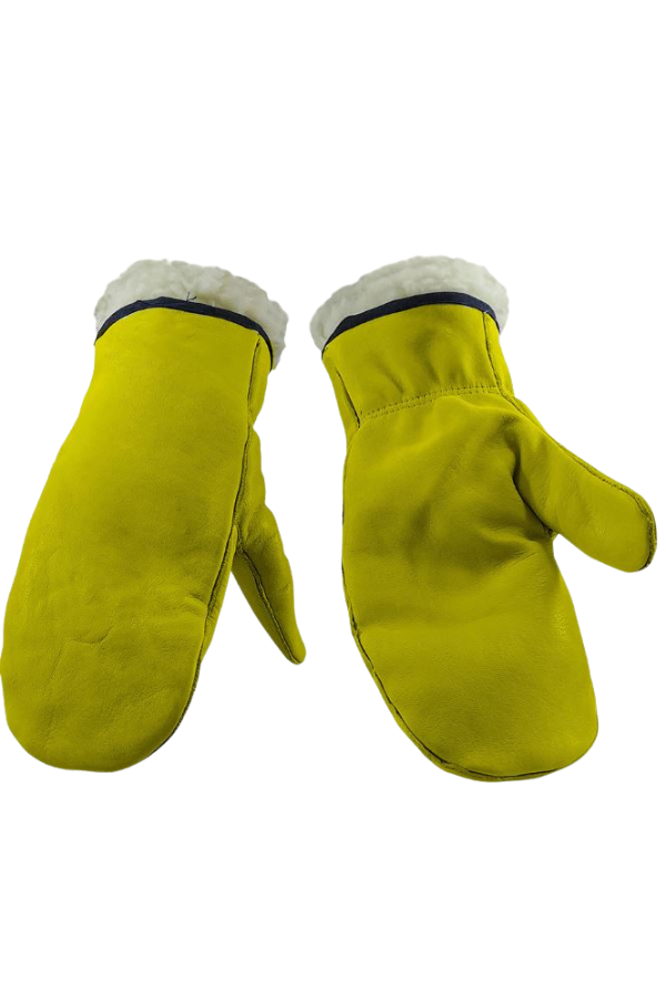 LEATHER MITT WITH REMOVABLE LINING GR:XL