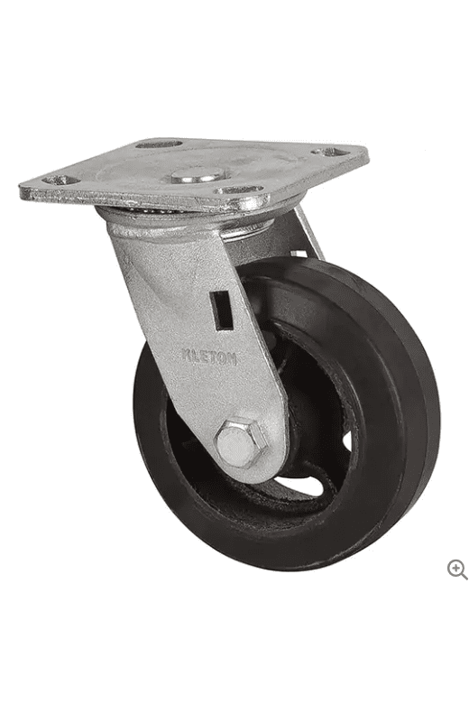 Molded Caster, Swivel, 5" (127 mm), Rubber, 400 lb ML846