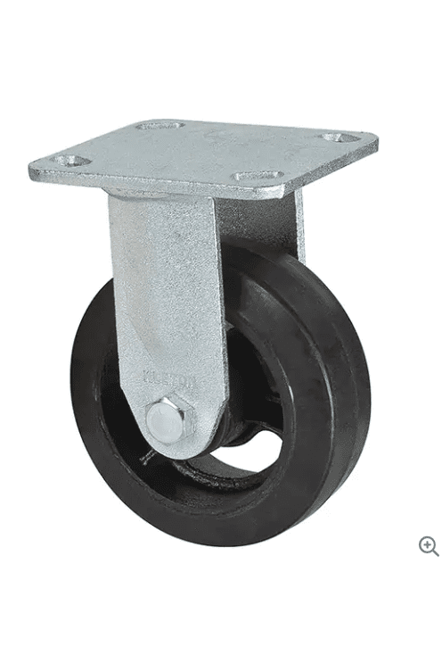 Roulette moulé, Fixe, 5" (127 mm), Caoutchouc, 400 lb ML847
