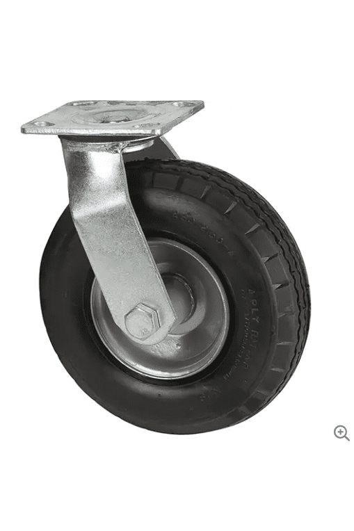 Roulettes pneumatiques, Pivotant, 8" (203,2 mm), Pneumatique, 350 lb MN222