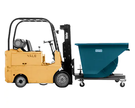 Self-tilting container, Steel, 2 yd³, Blue NB974