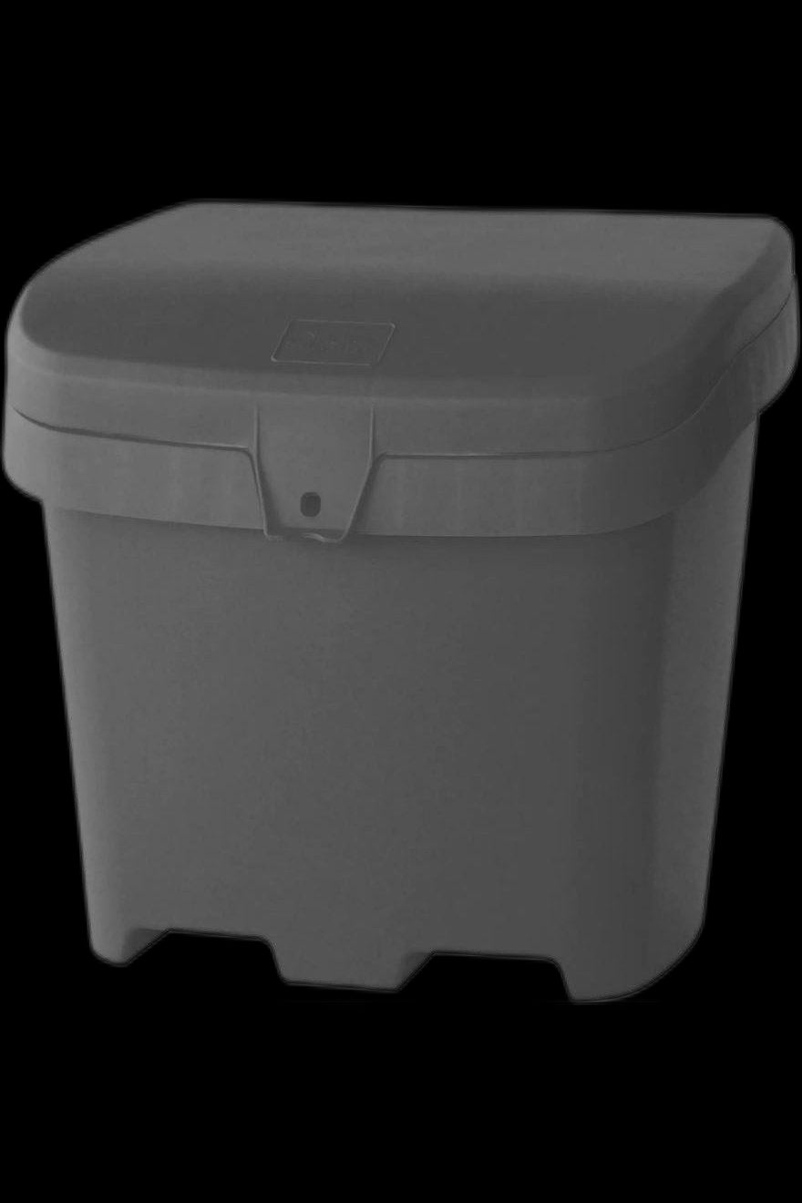 Container for salt and sand, With Hasp, 21" x 27" x 26", 4.24 ft³, Gray