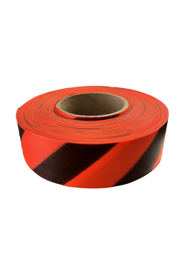 RUBAN D'HIVER RAYÉ ORANGE ET NOIR (UNITÉ)