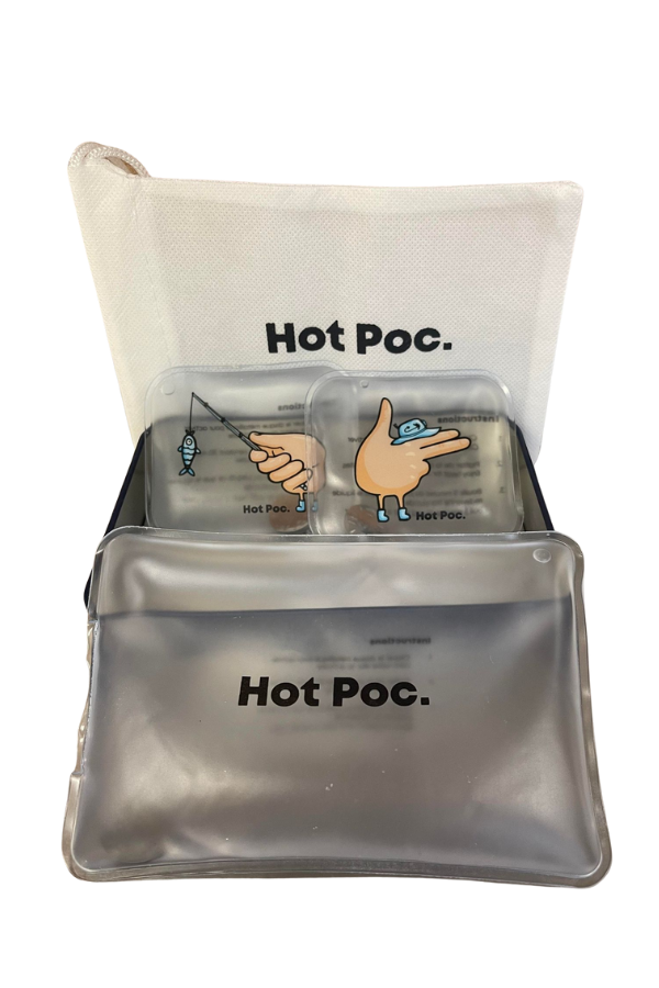 Hot Poc Case Reusable Hand Warmers (2 Regular & XL)
