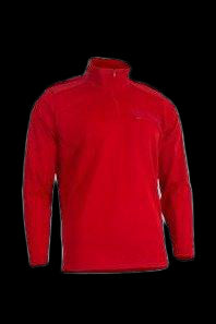 WENAAS SPORTSWOOL POLO CHEMISE ROUGE AVEC/ZIPPER GR: XLARGE