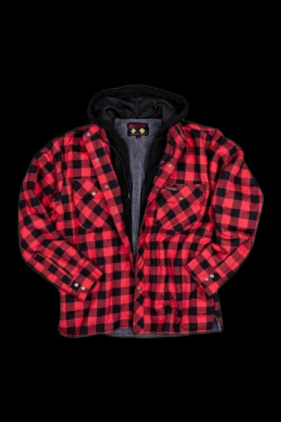 CHEMISE ROUGE À CARREAUX HOMME DBL FLEECE GR. L