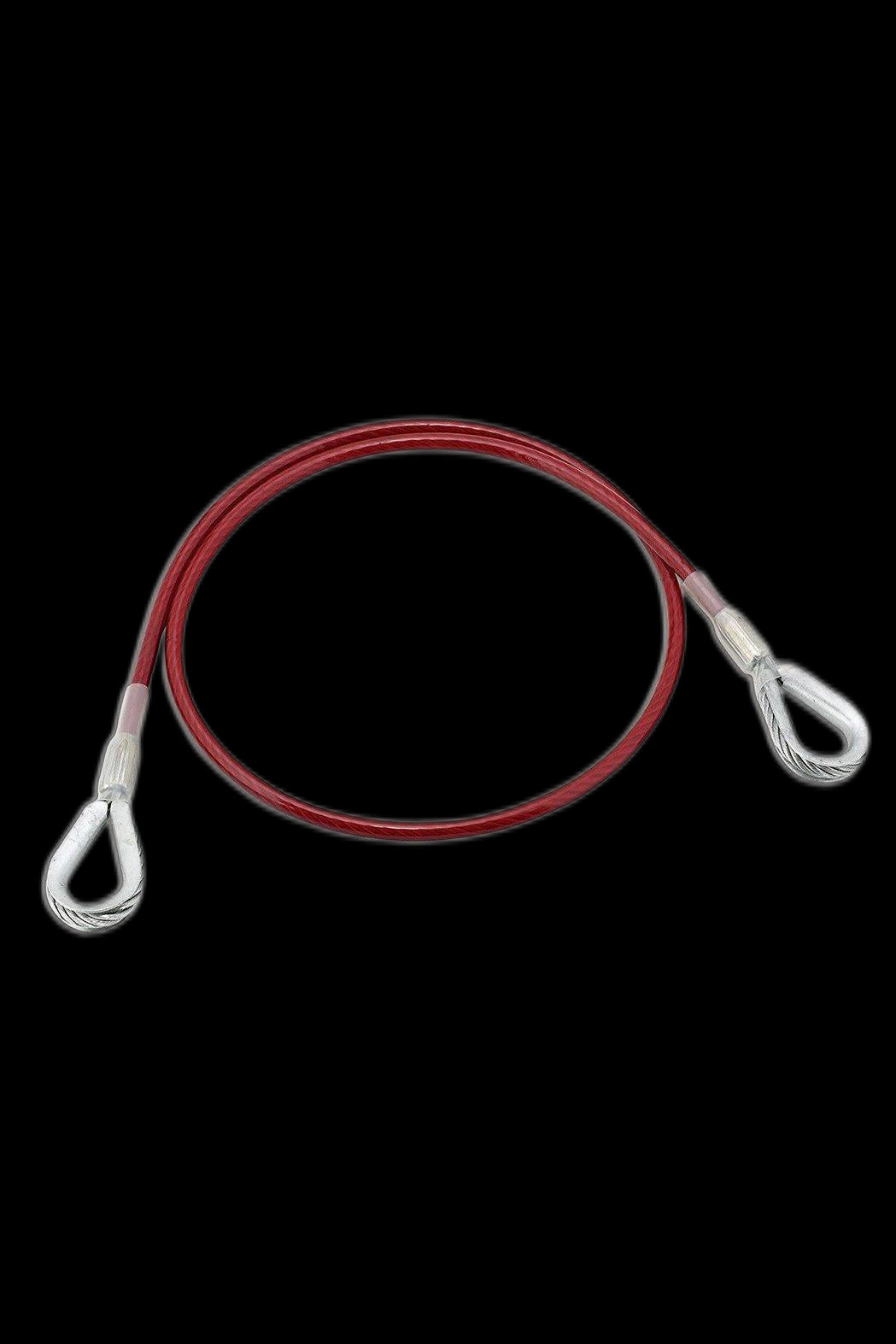 ÉLINGUE EN ACIER GALVANISÉ RECOUVERTE DE PVC ROUGE 6'