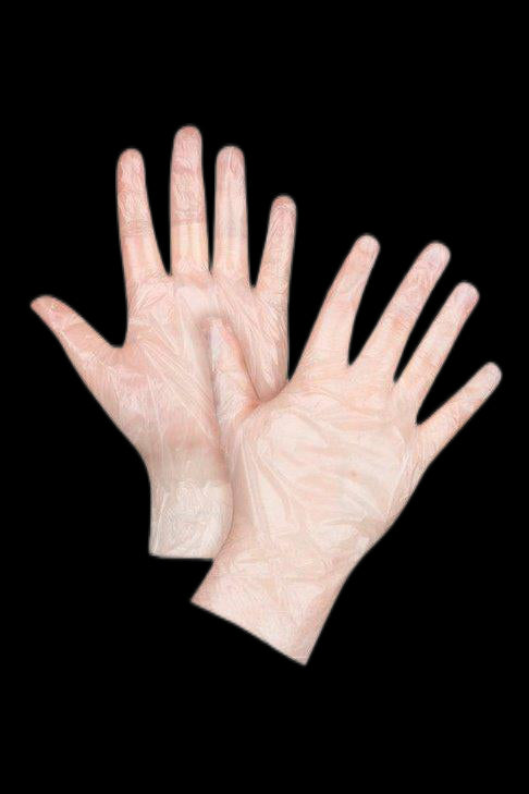 Gants jetables en polyéthylène