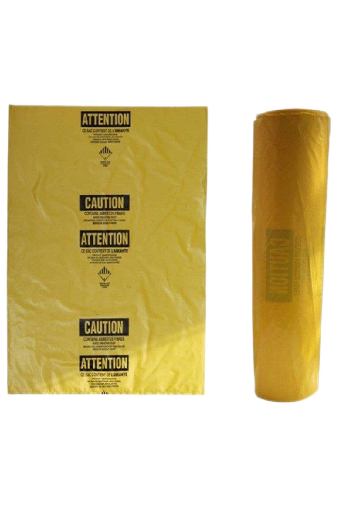 Sac jaune bilingue pour déchets d’amiante POLY05-0838-U